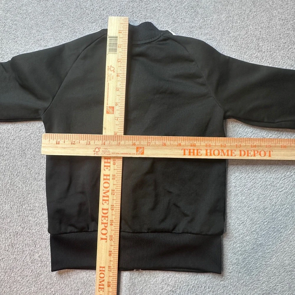Adidas Track Jacket Kids 5T Black Originals SST 3-Stripe Full Zip Bomber‎